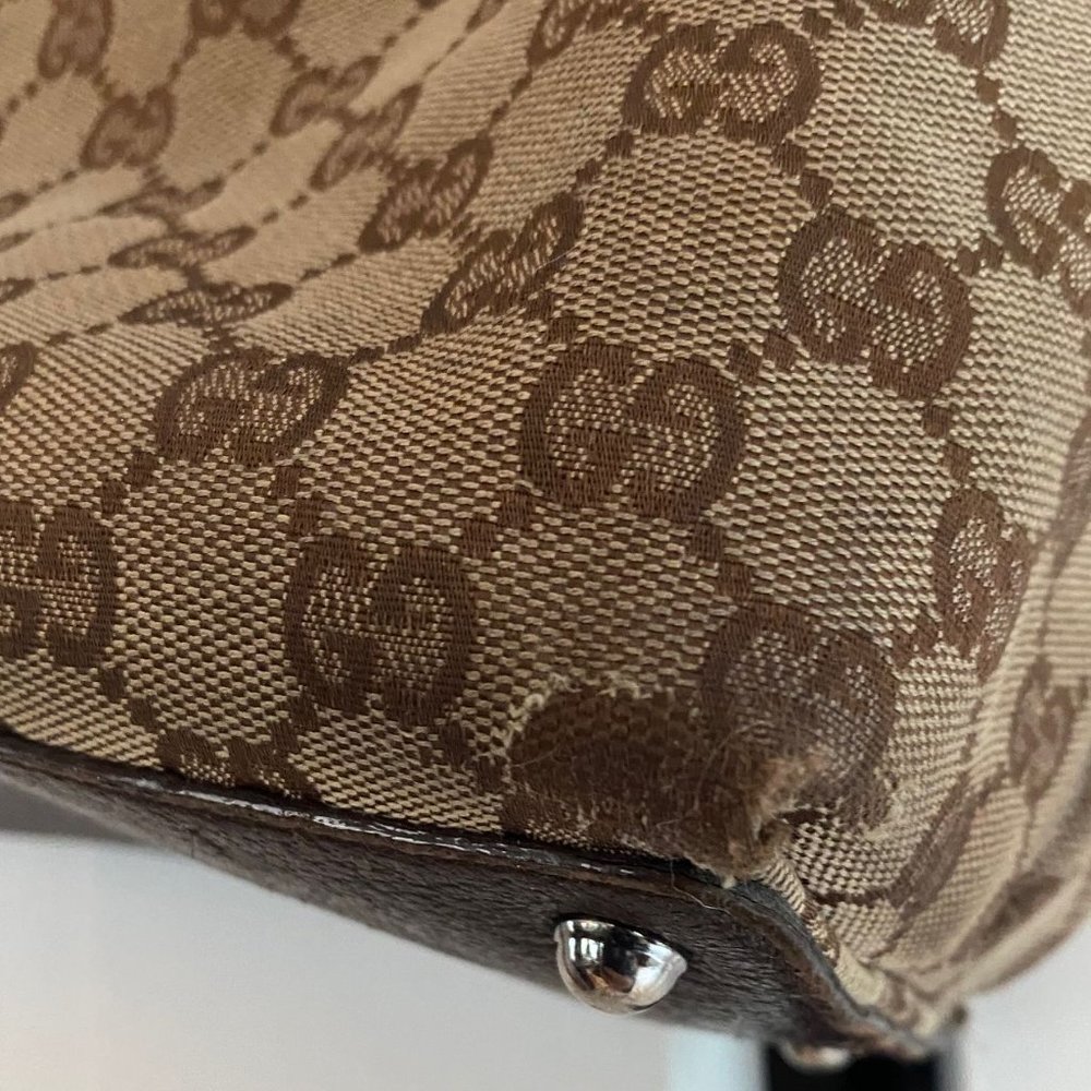 Gucci Canvas Monogram Eclipse Double Strap Tote S… - image 5